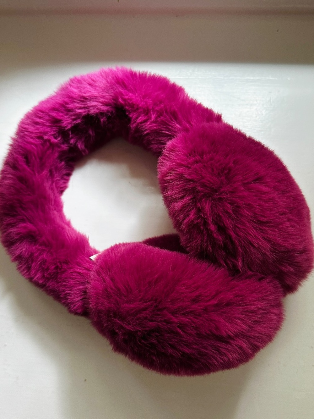 Hot Pink Faux Fur Plush Ear Muffs